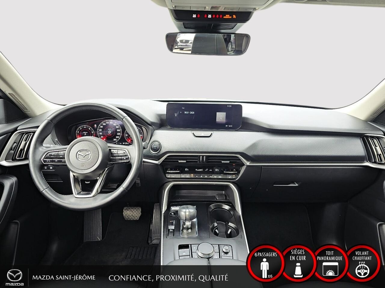 2024 Mazda CX-90 hybride rechargeable GS-L TI | 1 PROPRIÉTAIRE | HYBRIDE RECHARGEABLE | CUIR | HAYON ÉLECTRIQUE | DÉMARRAGE À DISTANCE Silver Saint-Jérôme - photo #22
