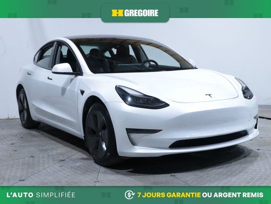 2021 Tesla Model 3 Standard Range Plus AUTO AC CUIR NAV CAM RECULE BL White