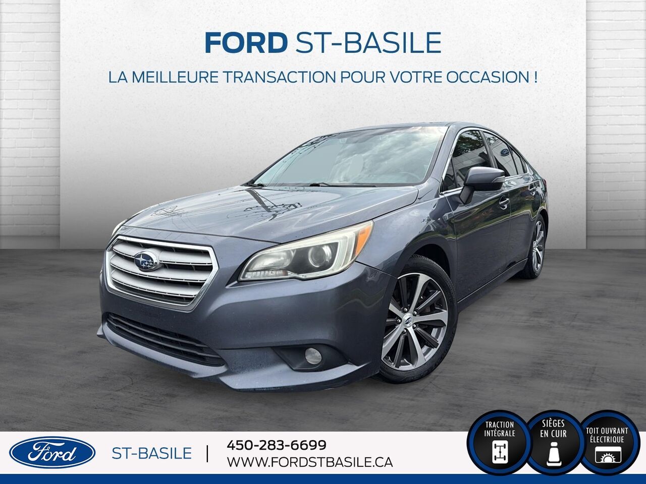 Blue 2016 Subaru Legacy Sedan All-Wheel Drive Automatic