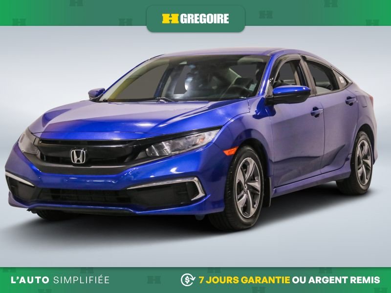 Honda Civic 821871 | LX AUTO AC GR ELECT CAMERA DE RECUL BLEUTOOTH 2019 Bleu Laval - photo #2