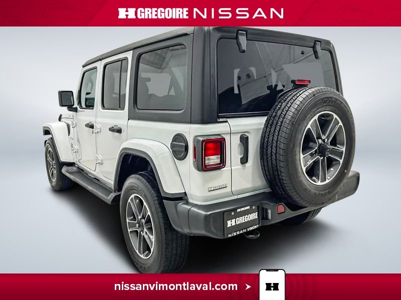 Jeep Wrangler VY3647 | Sahara 4x4 TOIT DUR CARPLAY 4 PORTES 2023 Blanc Laval - photo #8