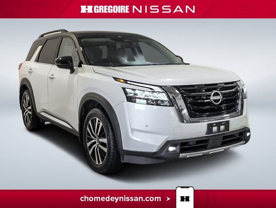 Nissan Pathfinder Platinum Cuir Brun Toit Pano Caméra 360 2024 Blanc