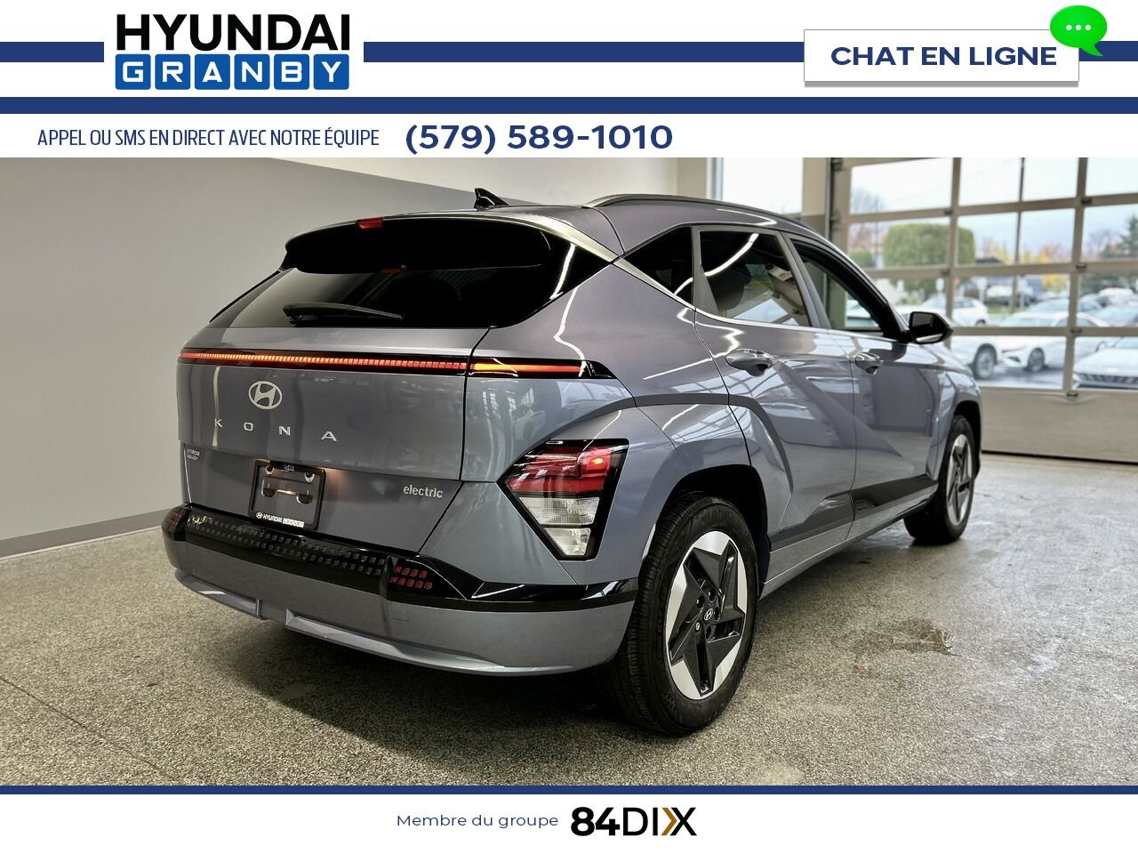 Hyundai Kona électrique 2025 Bleu Granby - photo #6