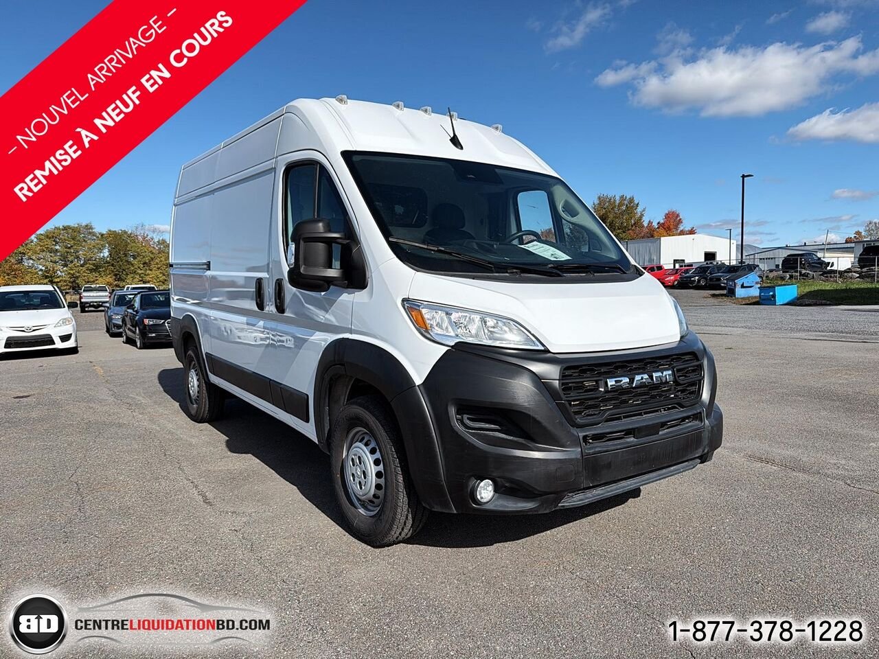 Ram ProMaster fourgonnette utilitaire 2500 Tradesman toit élevé 136 po avec siège passager | BD0464 2025 Blanc Granby - photo #3