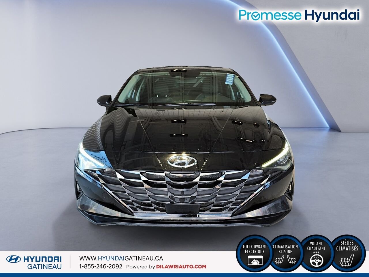 Hyundai Elantra hybride Luxury ***hybrid, cuir , toit ouvrant*** 2023 Noir Ottawa & Gatineau - photo #1