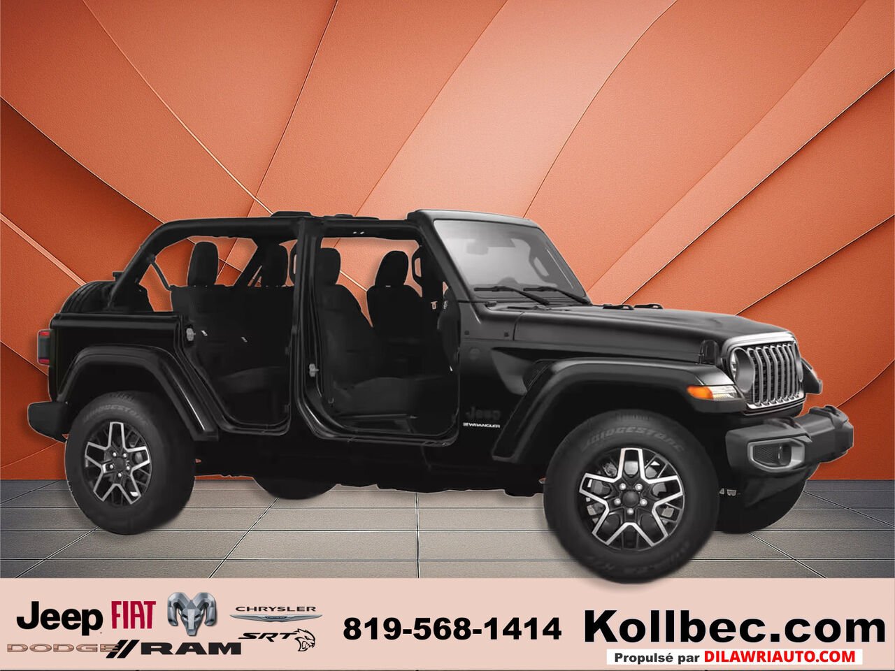 Jeep Wrangler 251260 | Sahara 4 portes 4x4 2025 Noir Gatineau - photo #3