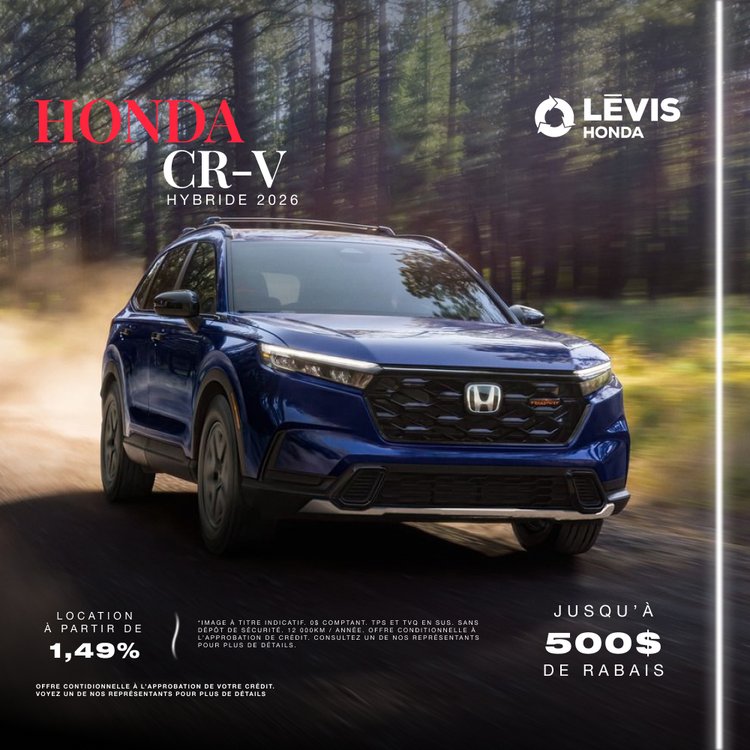 Levis Honda promo septembre CR V Hybride FR