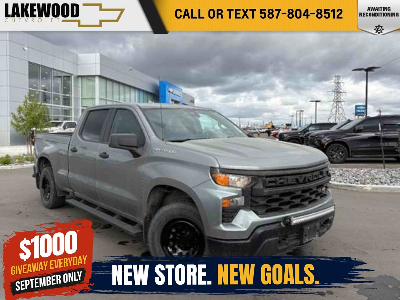 2023 Chevrolet Silverado 1500 4WD Crew Cab 147 Work Truck Grey Sherwood Park - photo #0