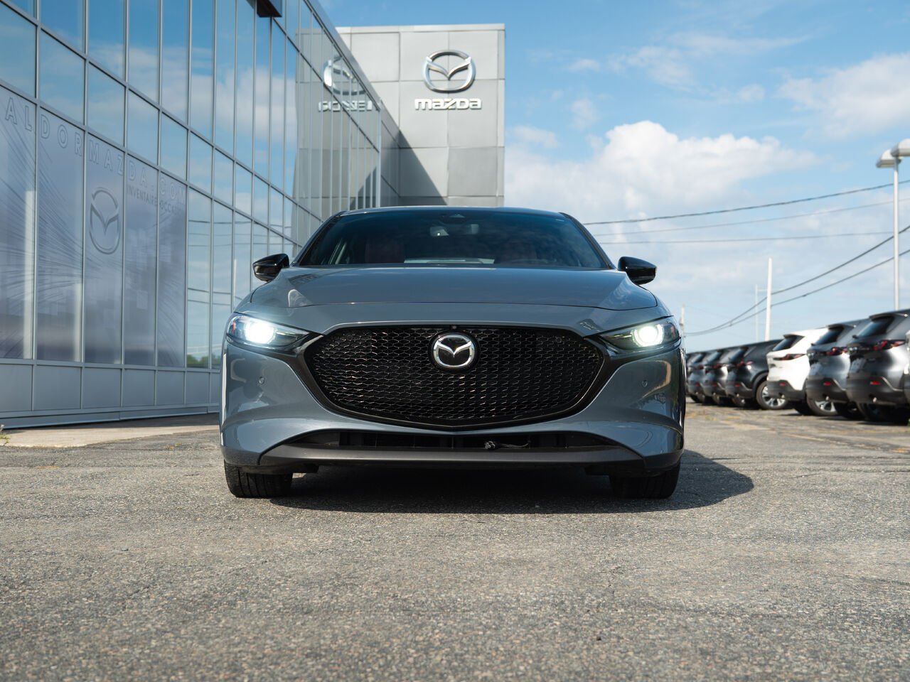 Mazda Mazda3 Sport U03102 | GT avec moteur turbo BA TI i-ACTIV 2023 Gris Val-d'Or - photo #1