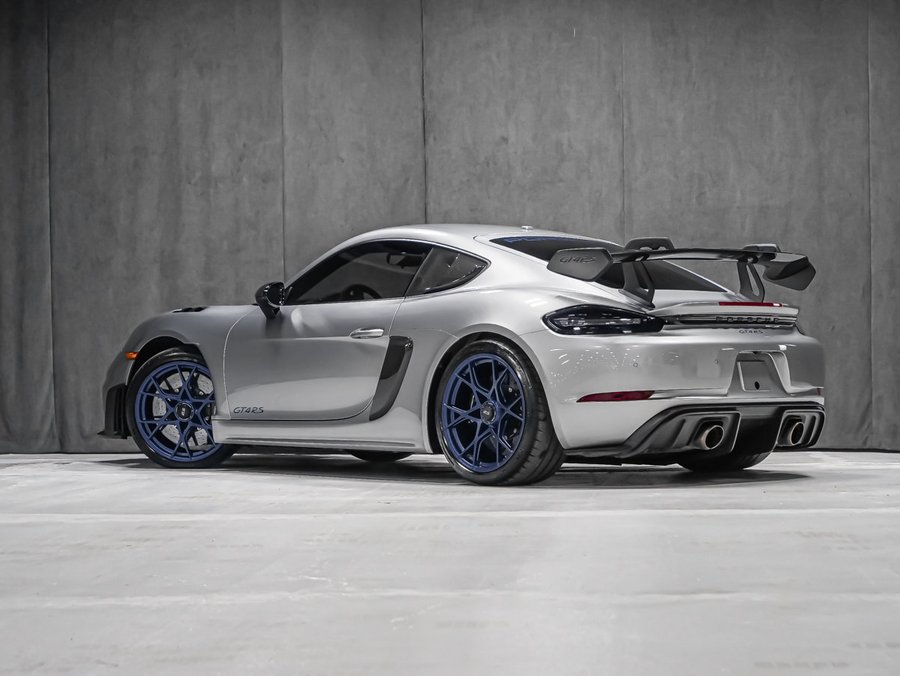 Porsche 718 Cayman GT4 RS PDK CARBONE JANTES BLEUES SPORT CHRONO 2025 Argent