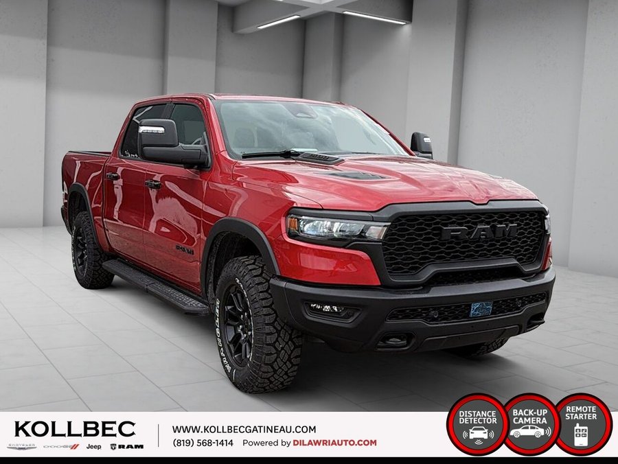 2026 RAM 1500 Rebel cabine d'équipe 4x4 caisse de 5 pi 7 po Molten Red Pearl