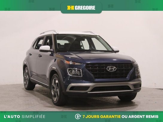 2022 Hyundai Venue Urban AUTO A/C CUIR GR ELECT MAGS CAM RECUL BLEUTO Blue