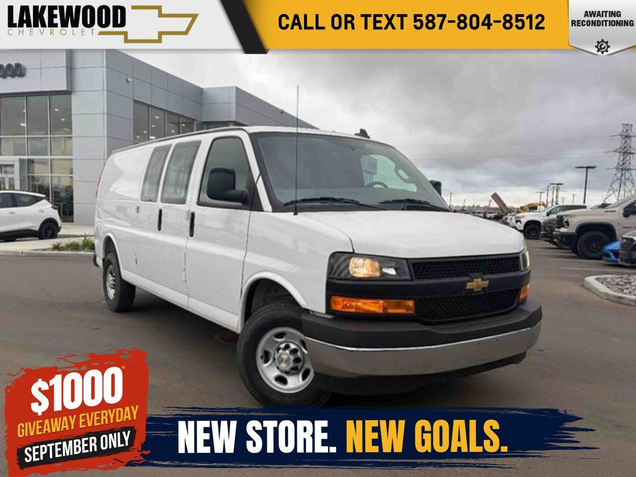 2025 Chevrolet Express Cargo Van RWD 3500 155 White Sherwood Park - photo #0