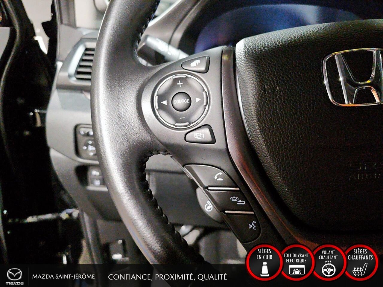 2022 Honda Ridgeline EX-L | 4X4 | TOIT OUVRANT | CUIR | VOLANT CHAUFFANT | DÉMARREUR À DISTANCE Black Saint-Jérôme - photo #14