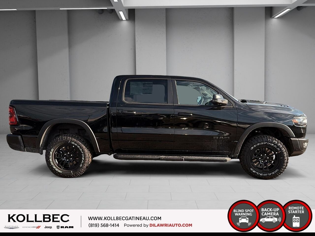 2026 RAM 1500 Rebel cabine d'équipe 4x4 caisse de 5 pi 7 po Diamond Black Crystal Pearl Ottawa & Gatineau - photo #3
