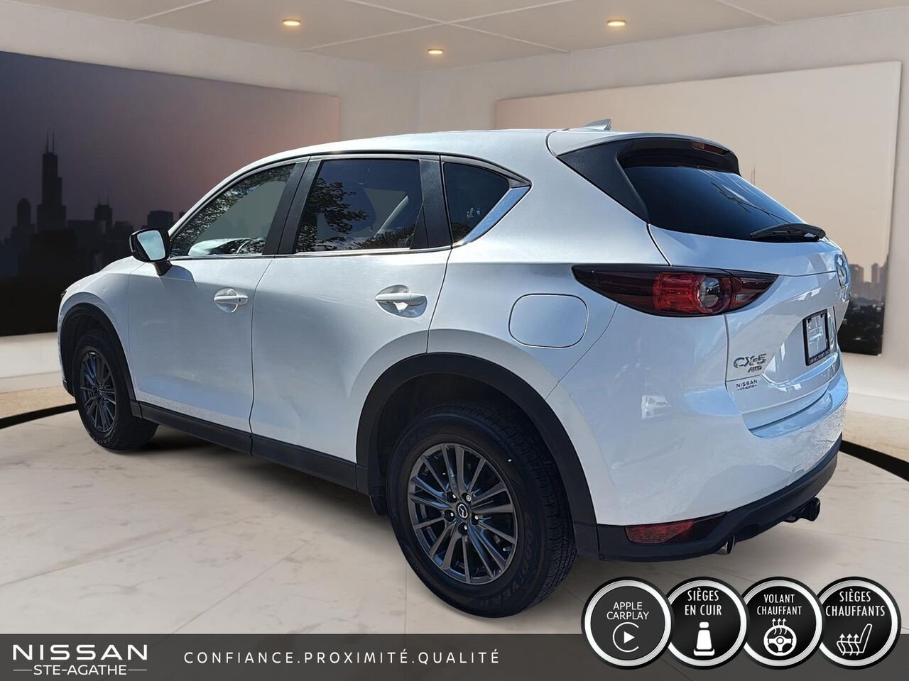 Mazda CX-5 GS | AWD | SIMILICUIR | SIÈGES ET VOLANT CHAUFFANTS 2020 Blanc Saint-Jérôme - photo #4