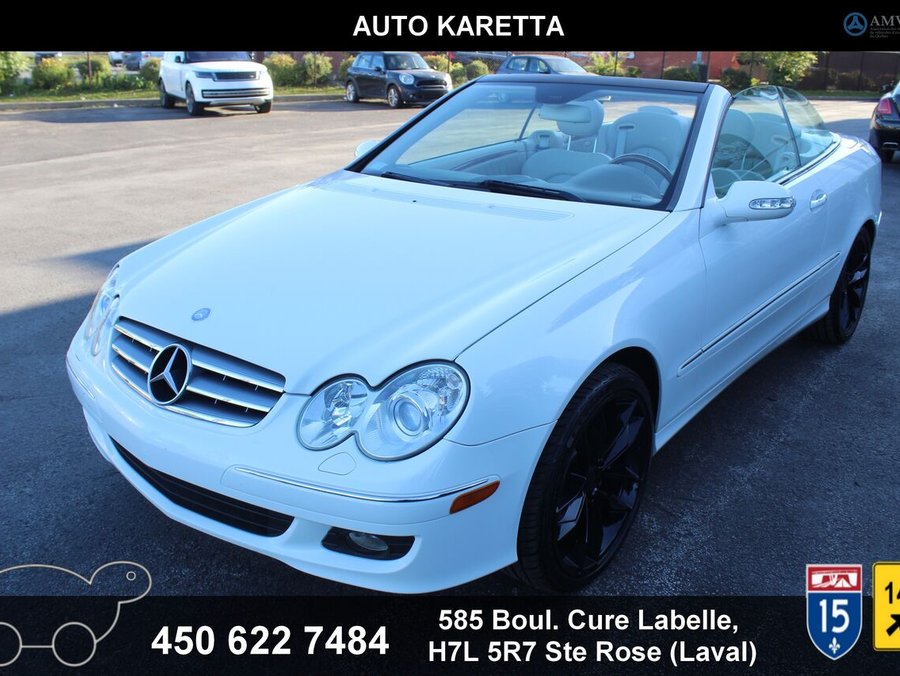 Mercedes-Benz Classe-CLK CLK350 convertible mags & pneus neufs clean carfax 2006 Blanc