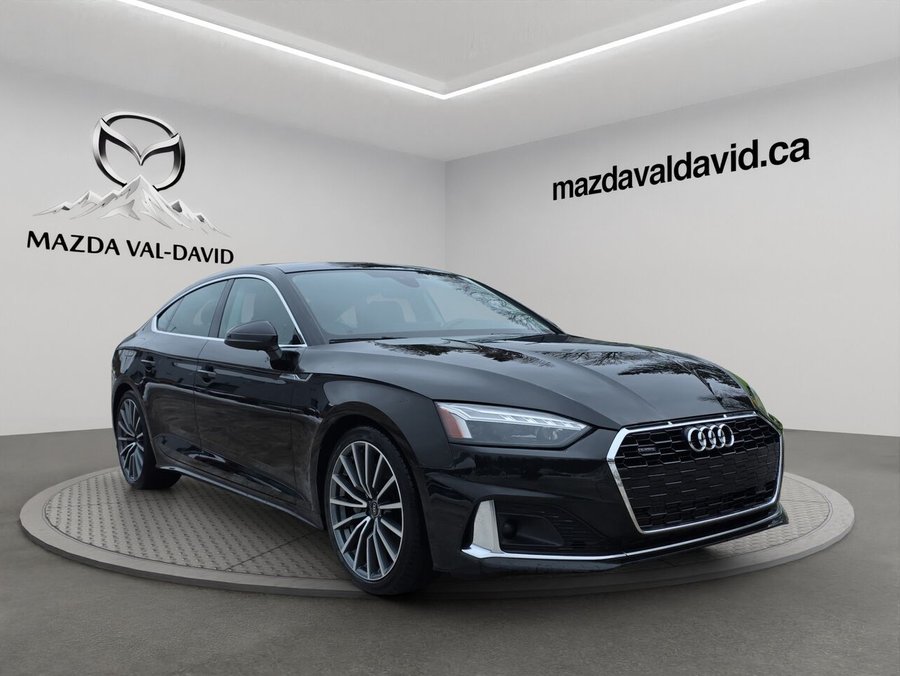 Audi A5 Sportback A5 45 2.0T Sportback Komfort Quattro, Jamais accidenté, Sièges à fonction mémoire, Volant 2023 Noir