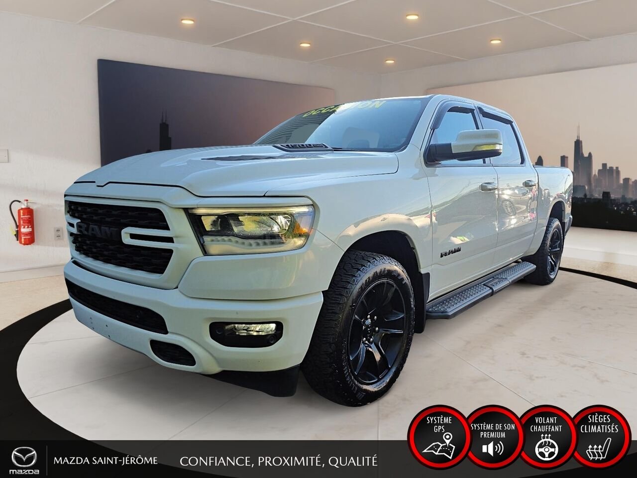 Ram 1500 Sport | caisse de 5 pi 7 po | CUIR | 4X4 | 2022 Blanc Saint-Jérôme - photo #0