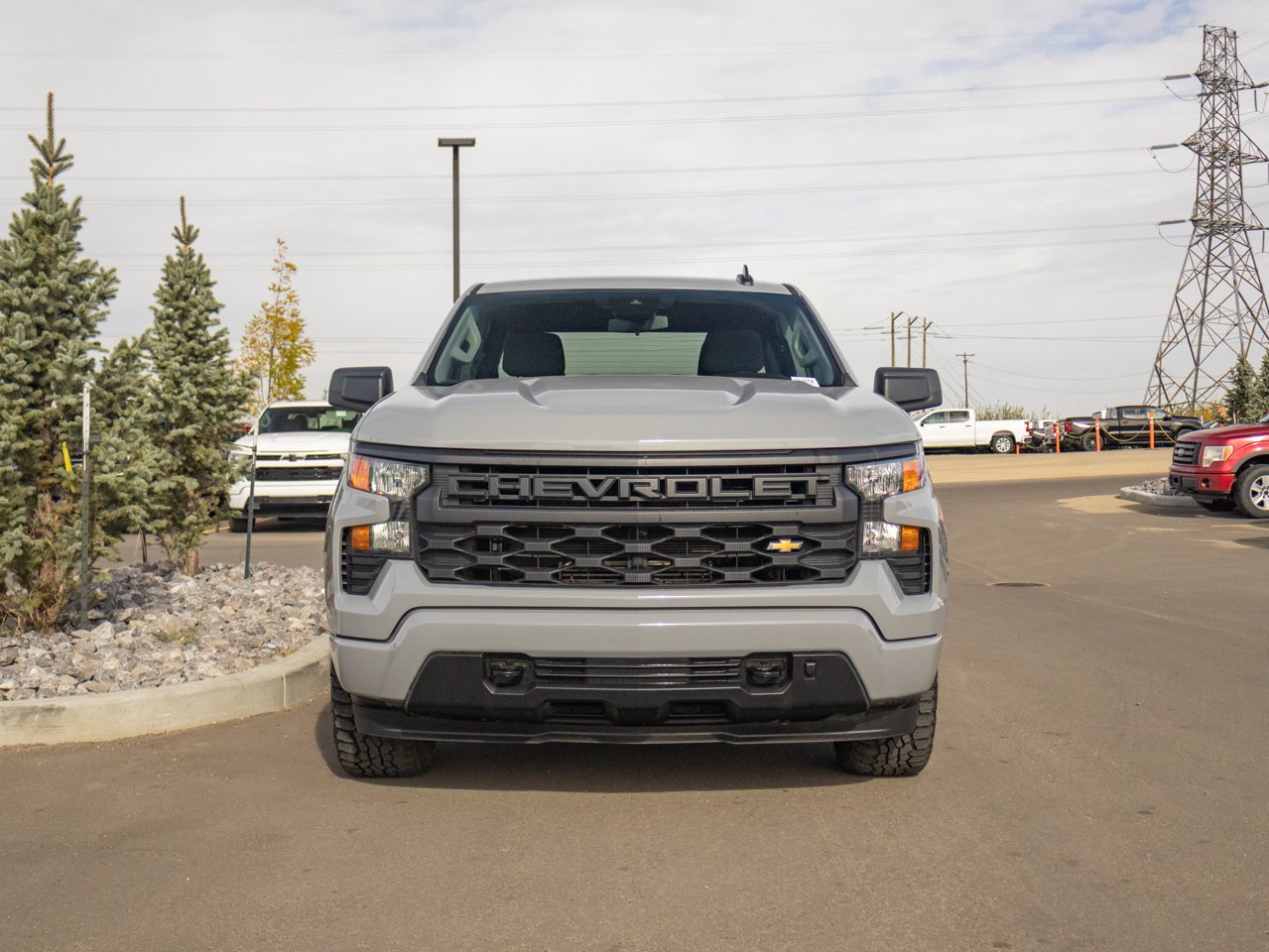 2024 Chevrolet Silverado 1500 4WD Crew Cab 147 Custom Grey Sherwood Park - photo #2