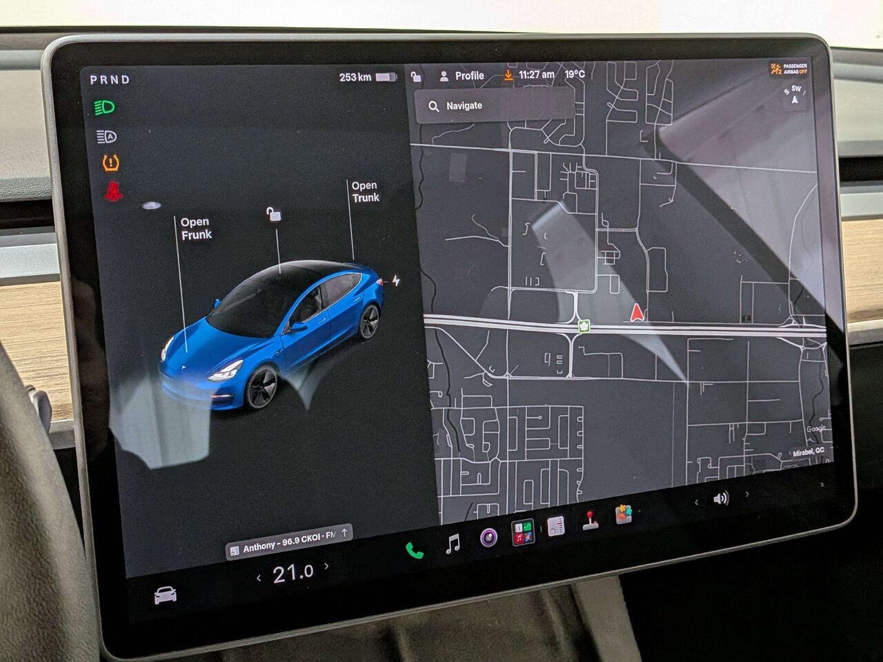 Tesla Model 3 Standard Range Plus RWD 2021 Bleu Val-David - photo #24