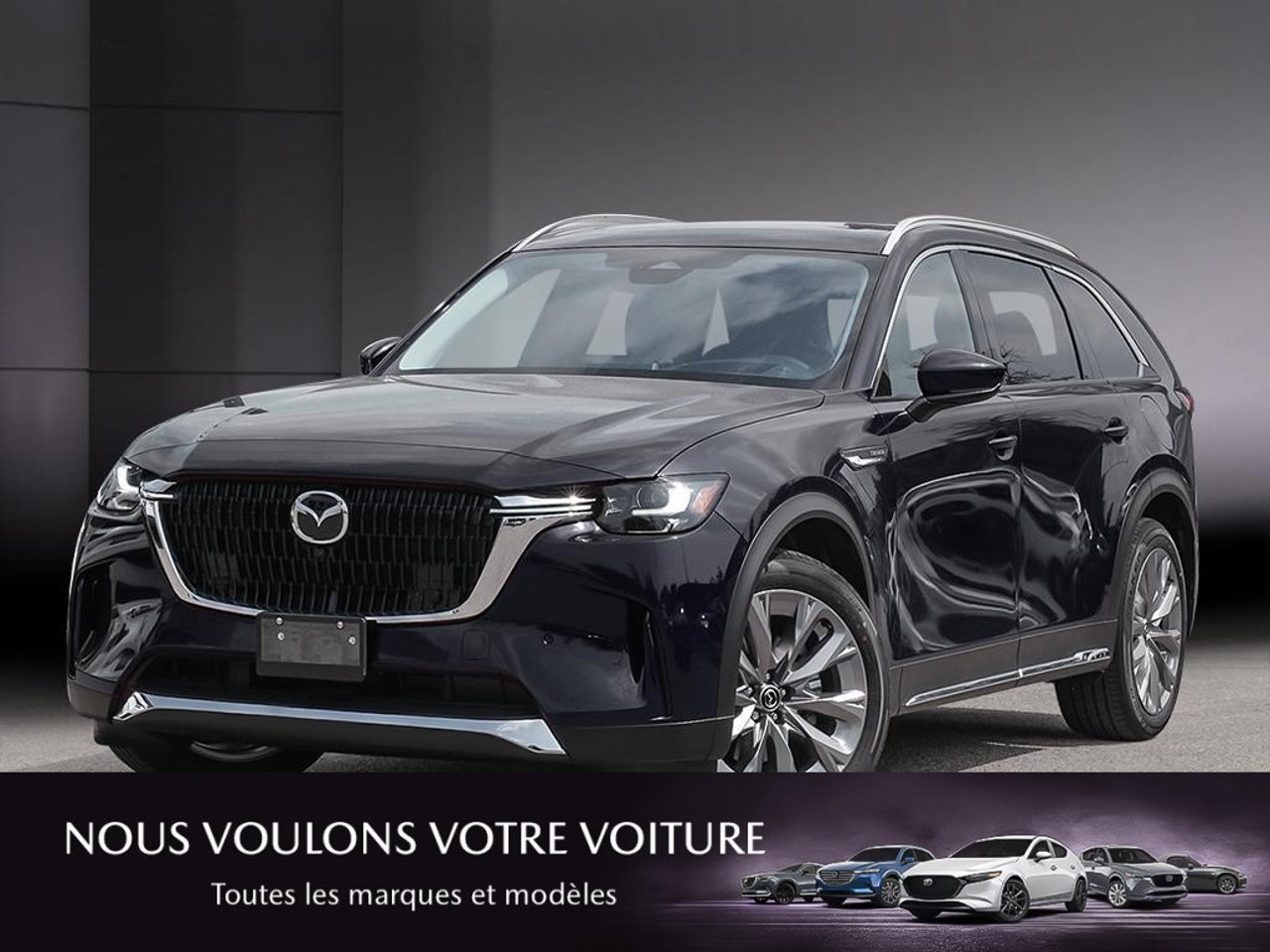Mazda CX-90 hybride léger JM3KKDHD0T1411437 2026 Noir de jais mica Mirabel - photo #0