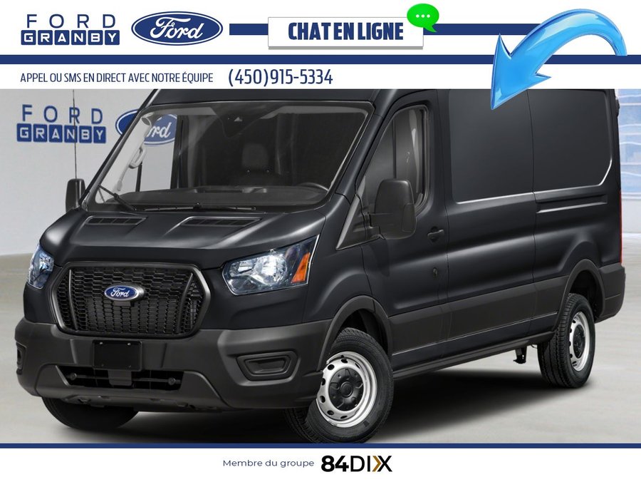 Ford Transit fourgon utilitaire T-250 PA toit moyen 148 po PNBV de 9 070 lb 2025 Noir agate métallisé