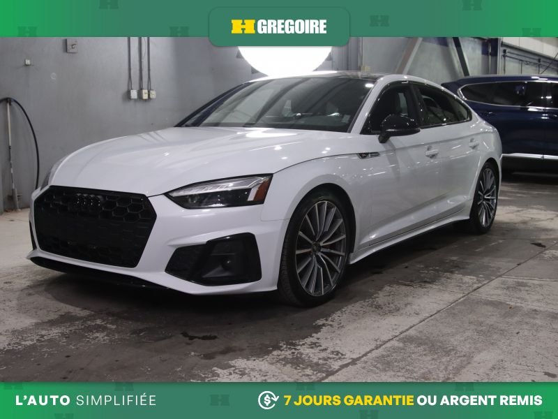 2022 Audi A5 Progressiv AWD AUTO A/C MAGS CUIR TOIT NAV CAM REC White
