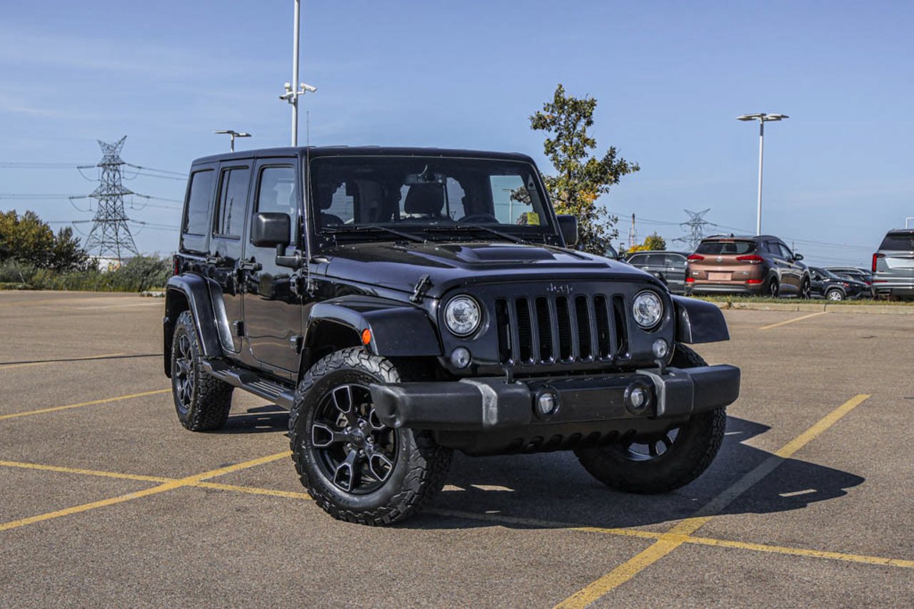 2018 Jeep Wrangler JK Unlimited Sahara 4x4 Black Sherwood Park - photo #1
