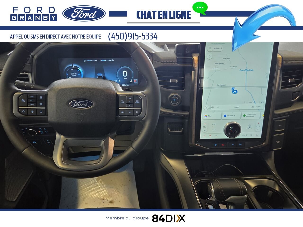 2025 Ford F-150 LIGHTNING LARIAT, CUIR, TOIT White Granby - photo #9
