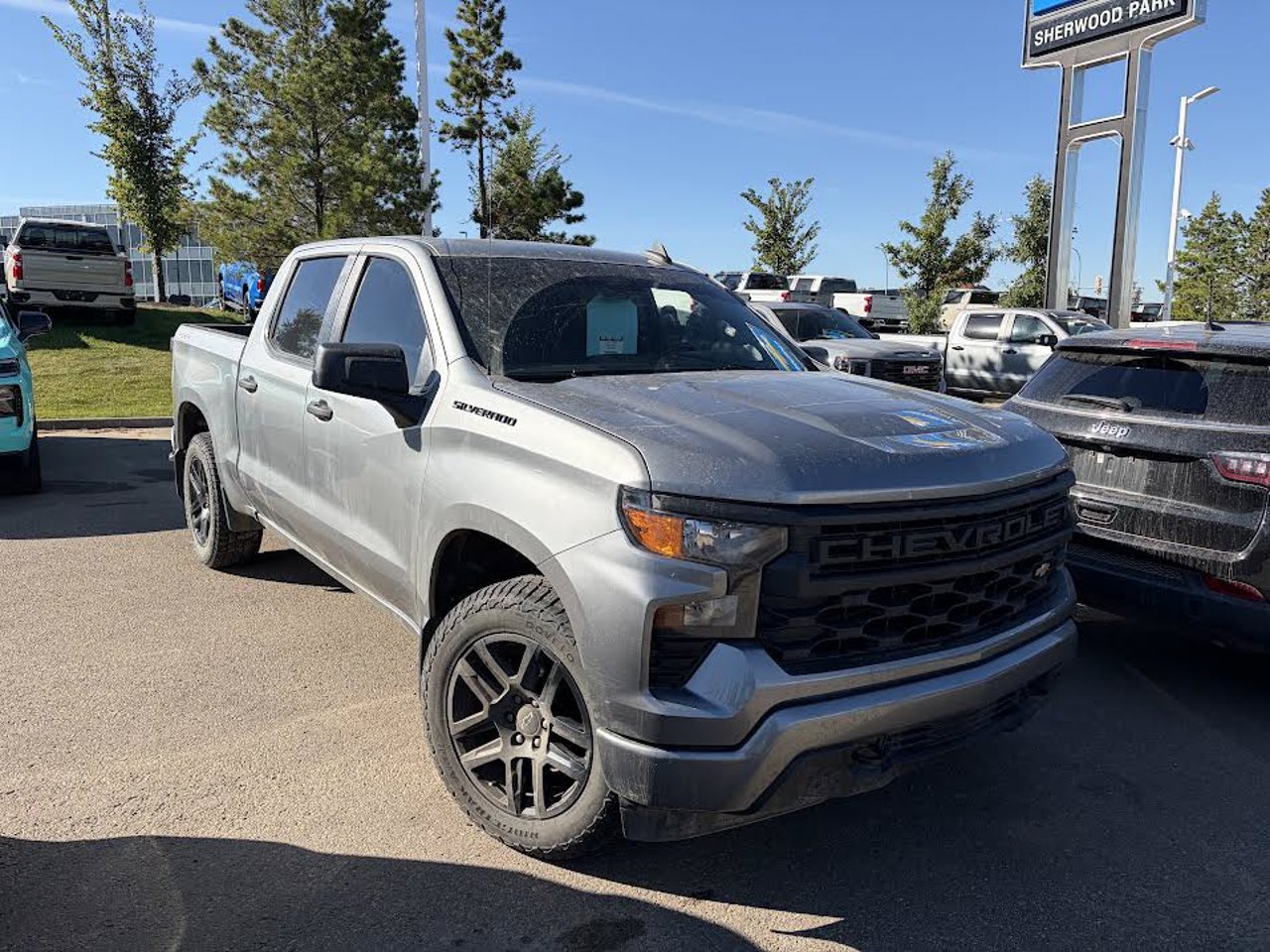 2023 Chevrolet Silverado 1500 4WD Crew Cab 147 Custom Grey Sherwood Park - photo #1