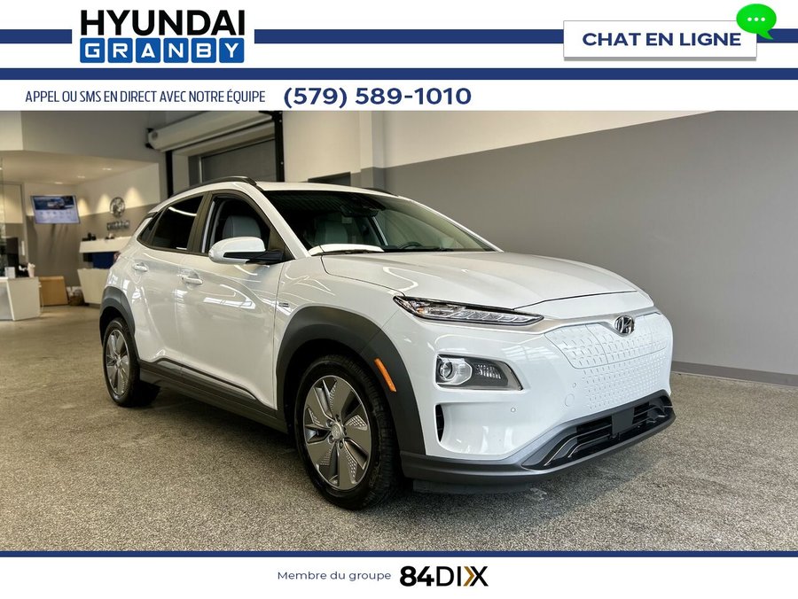 Hyundai Kona électrique Ultimate 2020 Blanc