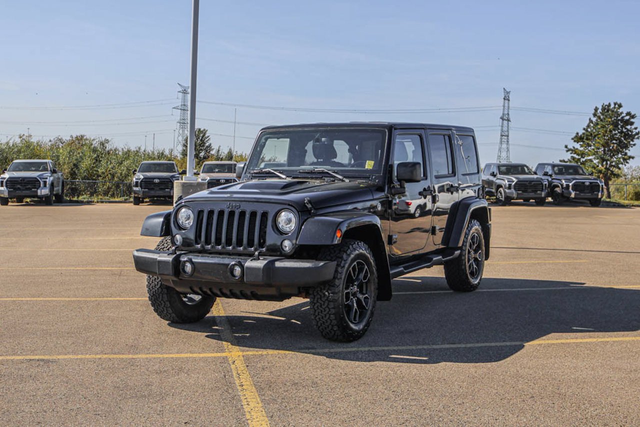 2018 Jeep Wrangler JK Unlimited Sahara 4x4 Black Sherwood Park - photo #3