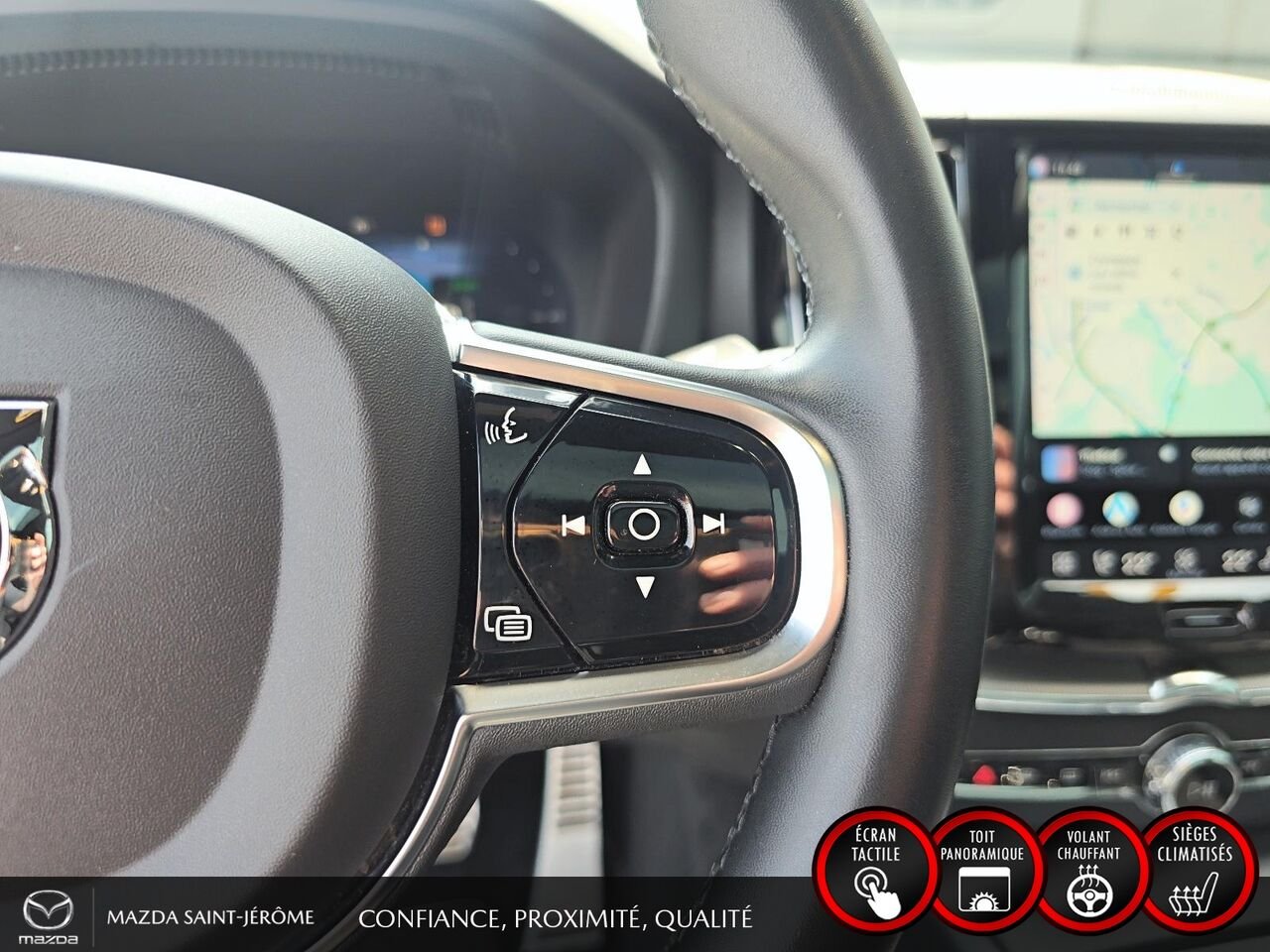 Volvo XC60 Recharge T8 R-Design hybride rechargeable | POLESTAR | TOIT PANORAMIQUE | AWD | CUIR | 2022 Noir Saint-Jérôme - photo #15