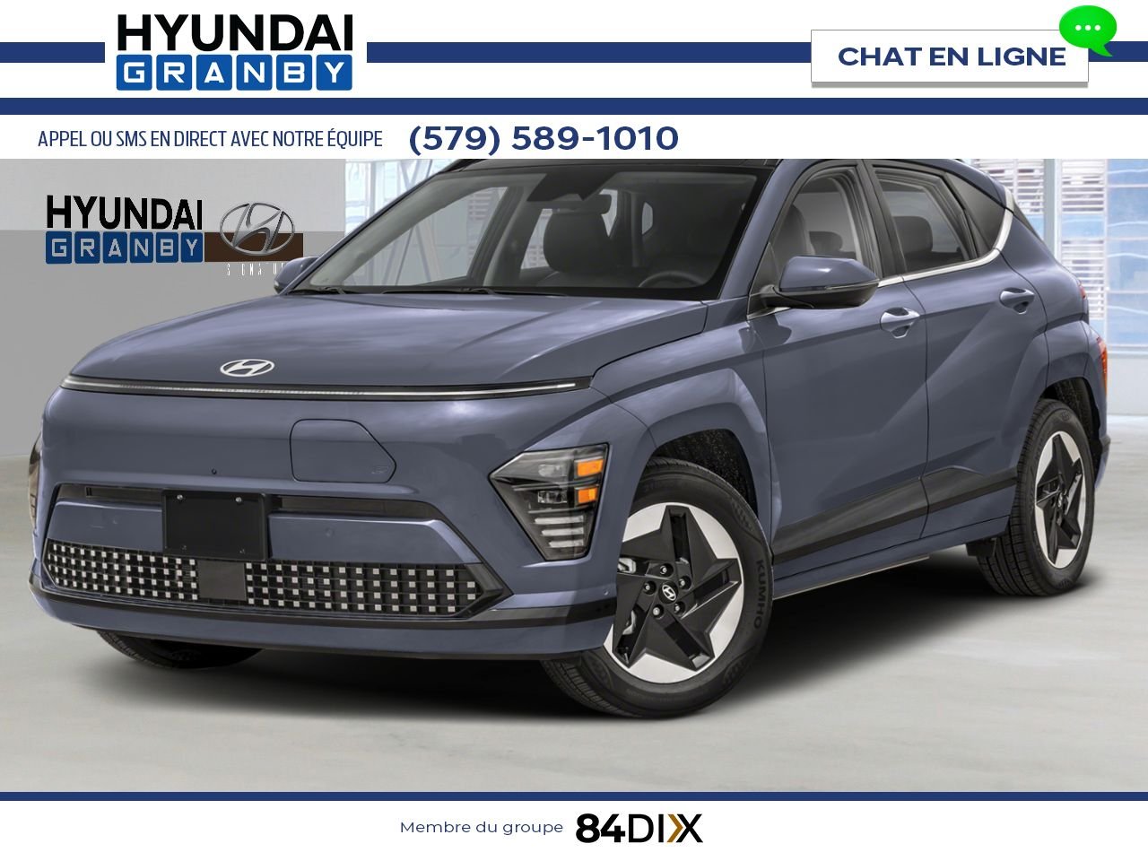HYUNDAI Kona électrique 2026 Bleu Meta Granby - photo #0