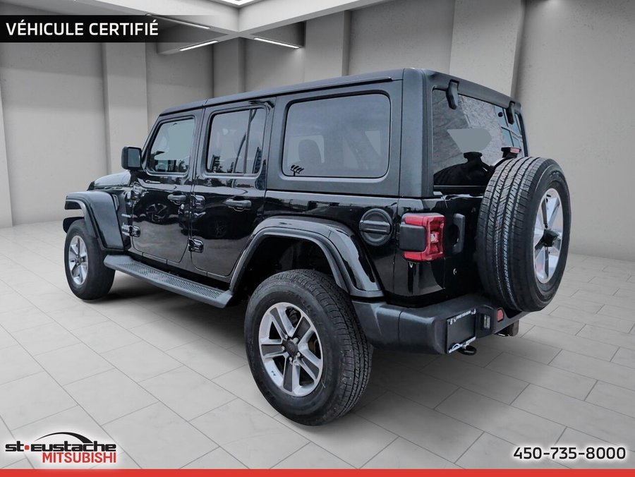 Jeep Wrangler Unlimited Sahara 4x4-4 PORTE-2 TOIT-PNEU ÉTÉ NEUF-LIFT KIT 2 POUCE 2018 Noir