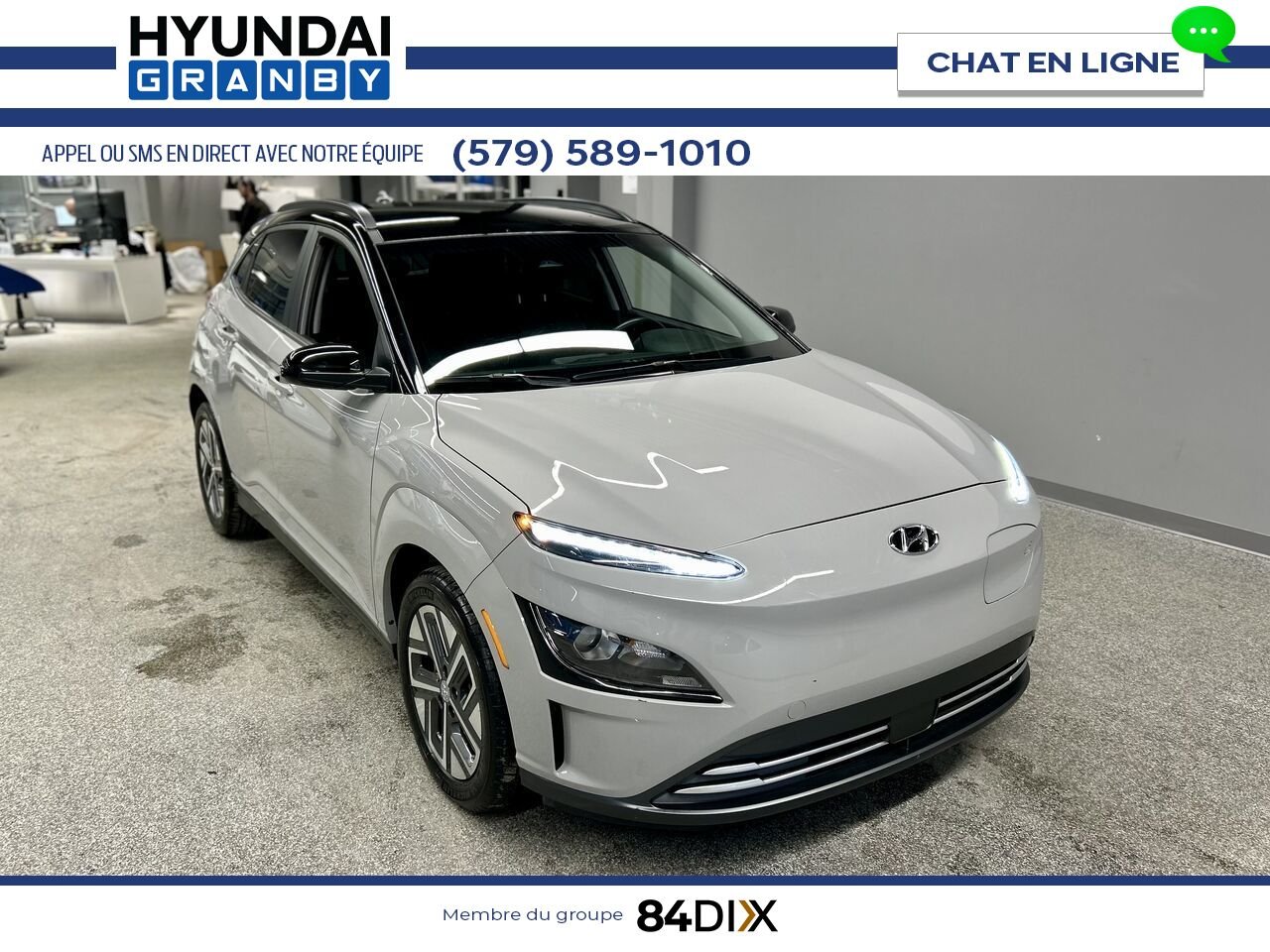 Hyundai Kona électrique 2023 Gris Granby - photo #1