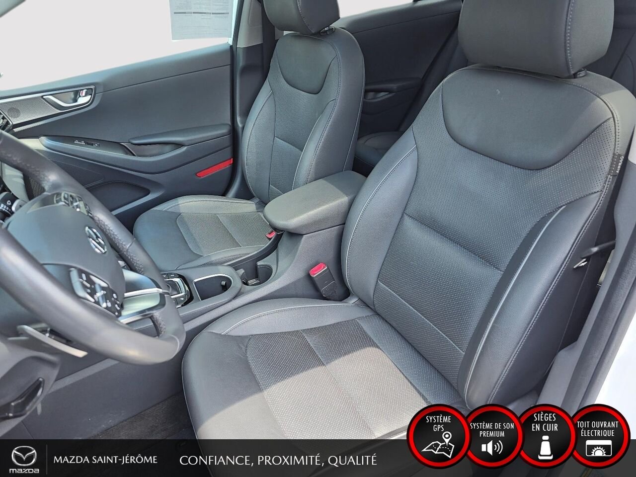 Hyundai Ioniq hybride rechargeable Ultimate | TOIT OUVRANT | CUIR | 2020 Blanc Saint-Jérôme - photo #17