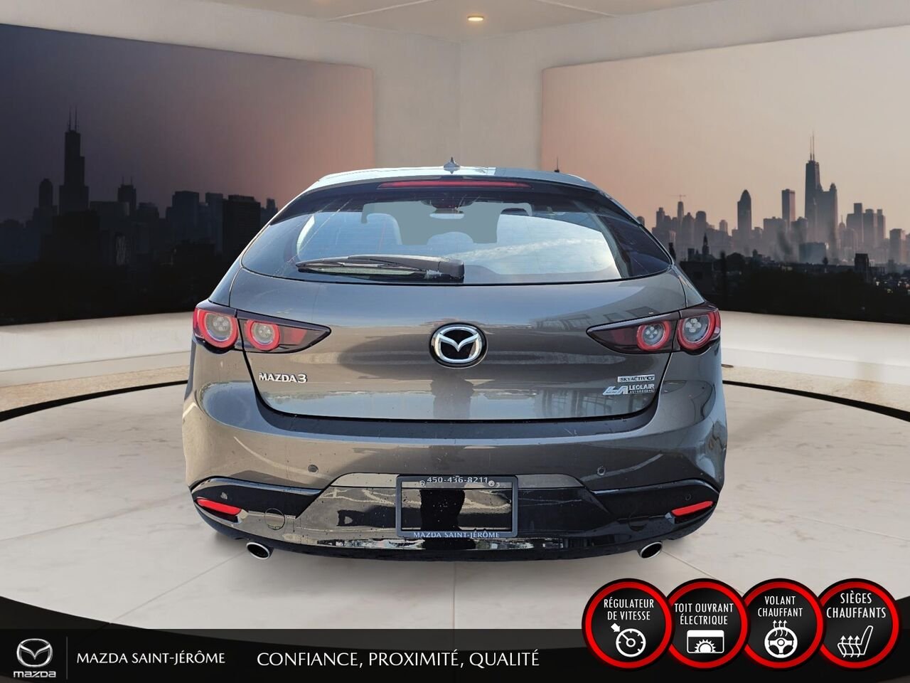 2020 Mazda Mazda3 Sport GT | TOIT OUVRANT | CUIR | AUTOMATIQUE Grey Saint-Jérôme - photo #6