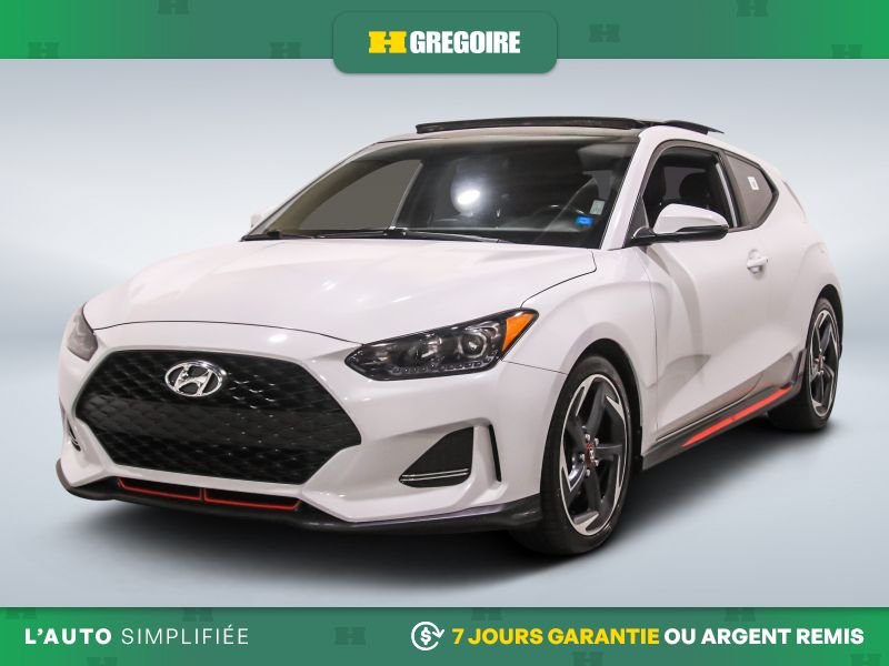 2019 Hyundai Veloster Turbo MANUEL A/C CUIR TOIT MAGS CAM RECUL BLEUTOOT White