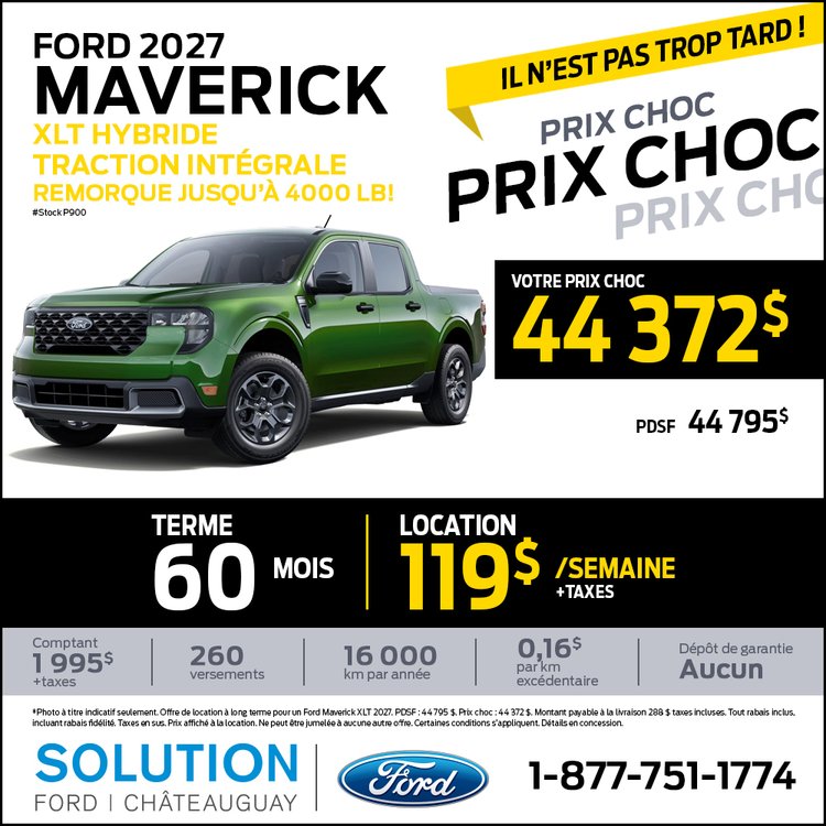 Solution ford promo octobre MAVERICK 2027
