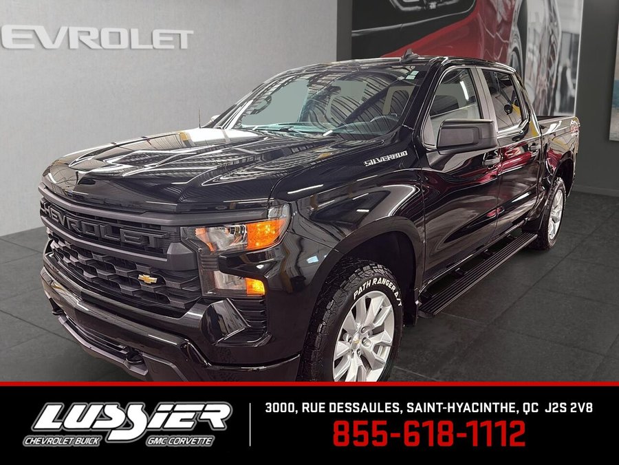 Chevrolet Silverado 1500 Custom cabine multiplace 4RM 147 po 2022 Noir