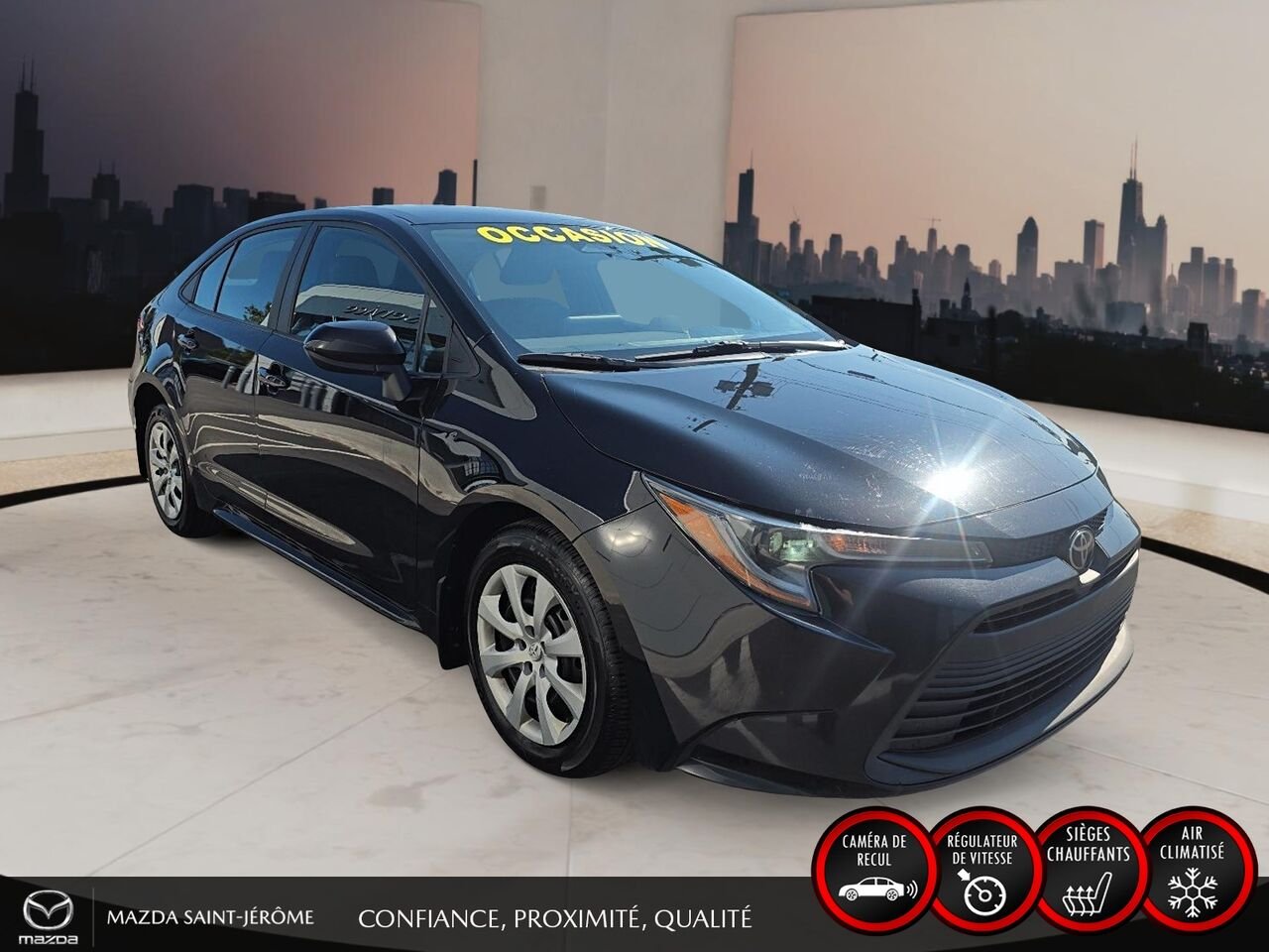 Toyota Corolla 2023 Noir Ste-Agathe des Monts - photo #3
