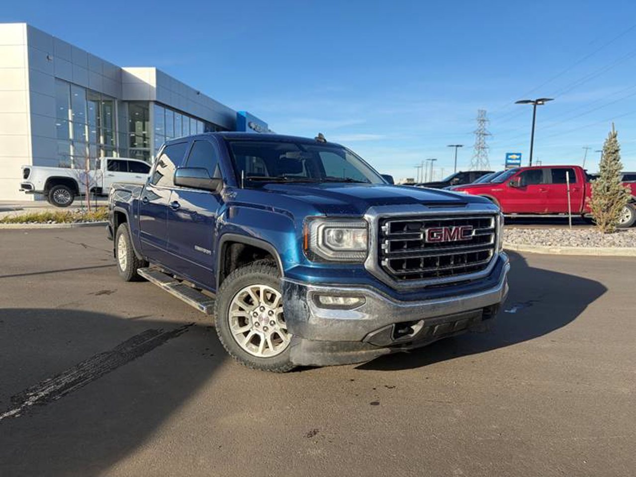 2017 GMC Sierra 1500 4WD Crew Cab 143.5 SLE Blue Sherwood Park - photo #1