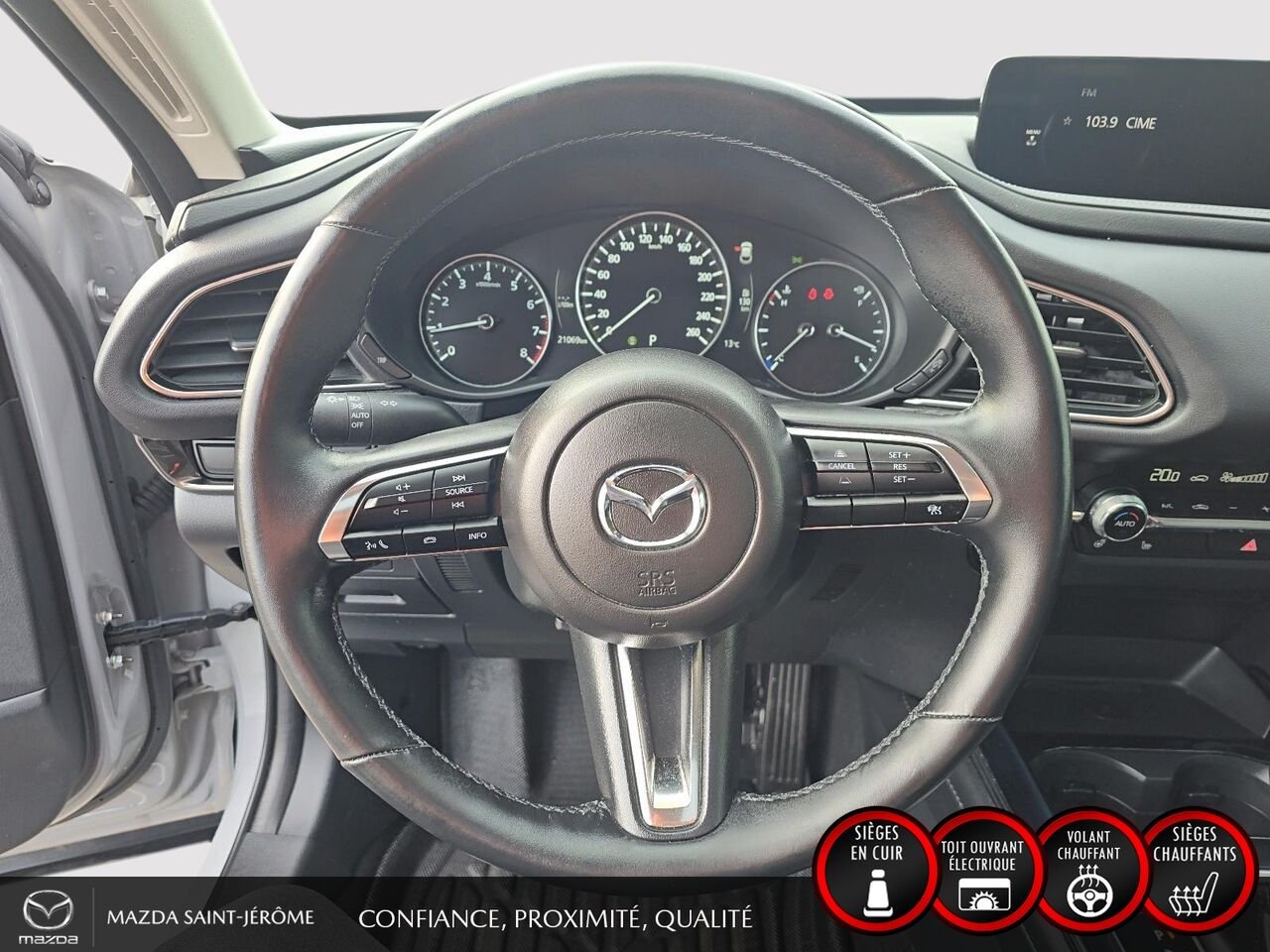 Mazda CX-30 GS LUXURY | 1 PROPRIÉTAIRE | JAMAIS ACCIDENTÉ | CUIR | TOIT OUVRANT | AWD 2025 Blanc Saint-Jérôme - photo #12