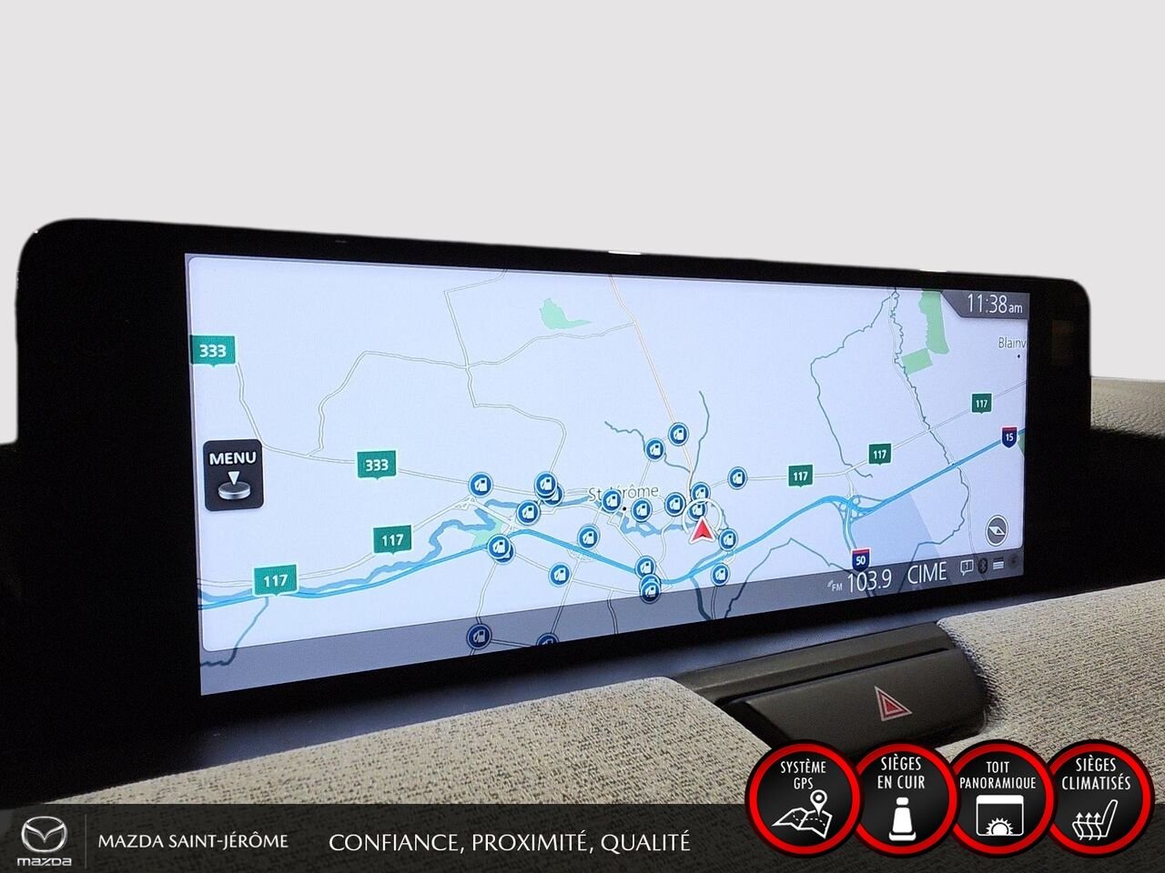 Mazda CX-90 hybride léger SIGNATURE TI | 1 PROPRIÉTAIRE | JAMAIS ACCIDENTÉ | HYBRIDE LÉGER | TOIT PANORAMIQUE | CUIR NAPPA 2024 Rouge Saint-Jérôme - photo #20