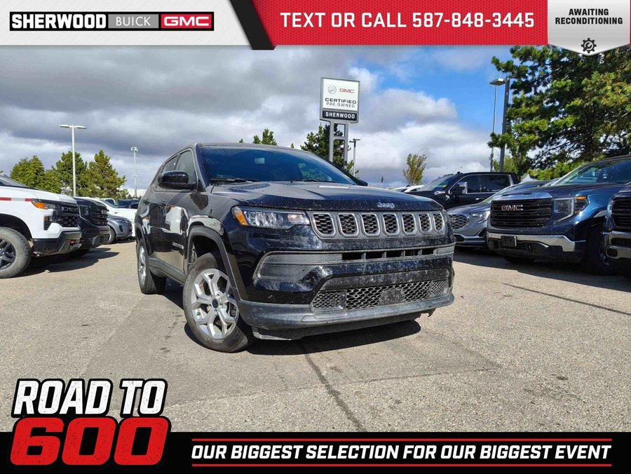 2025 Jeep Compass Sport 2.0T 4X4 | Heated Seats Black