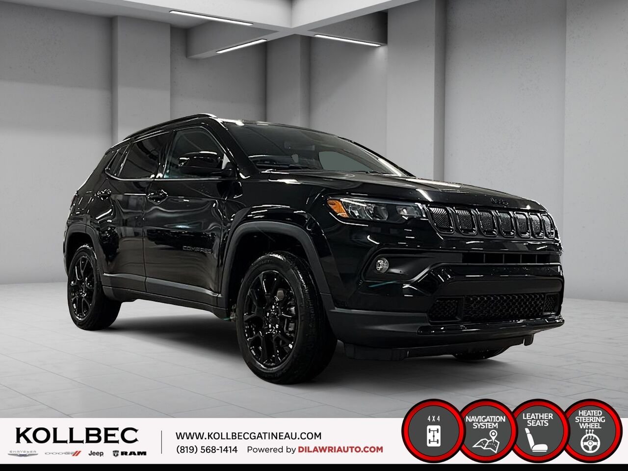Jeep Compass 223280 | Altitude 4x4 2022 Couche nacrée cristal noir étincelant Gatineau - photo #12
