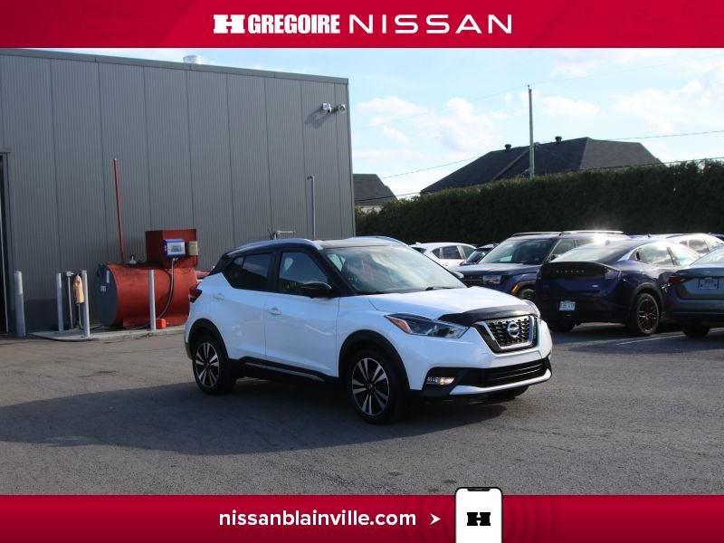 2019 Nissan Kicks SR/BOSE/CARPLAY/CUIR/MAGS/AC/CAMERA/BT White