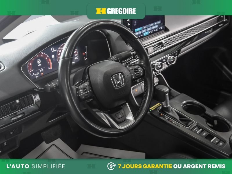 Honda Civic 821107 | Touring AUTO A/C MAGS CUIR TOIT NAV CAM RECUL BLUE 2024 Noir Laval - photo #21